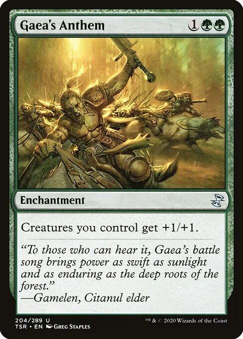 Gaea's Anthem, carta Magic di tipo Enchantment illustrata da Greg Staples