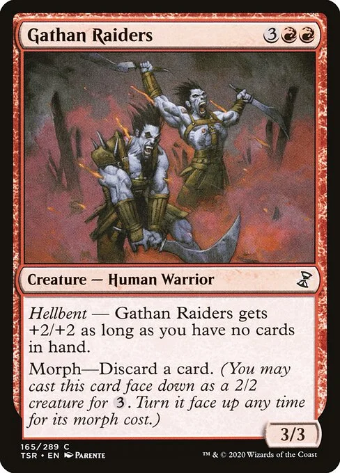 Gathan Raiders, carta Magic di tipo Creature — Human Warrior illustrata da Paolo Parente