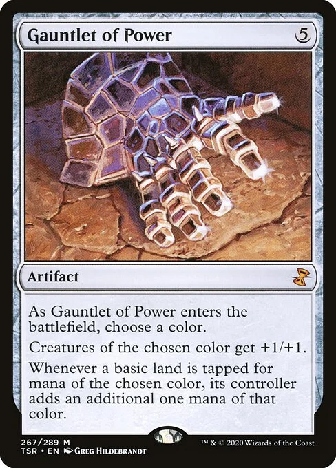 Gauntlet of Power, carta Magic di tipo Artifact illustrata da Greg Hildebrandt