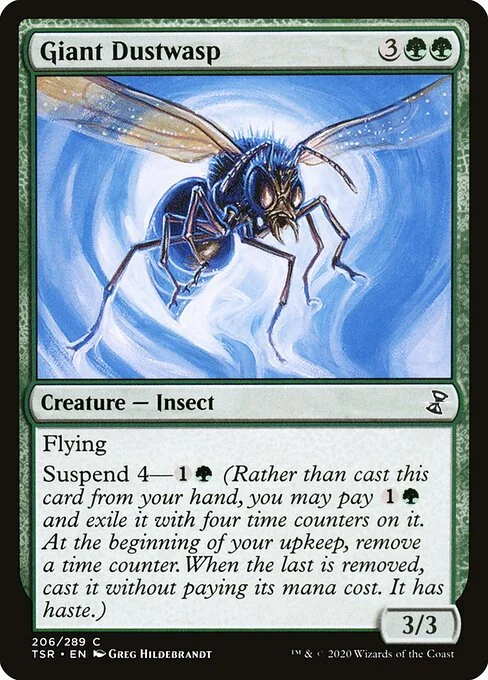 Giant Dustwasp, carta Magic di tipo Creature — Insect illustrata da Greg Hildebrandt