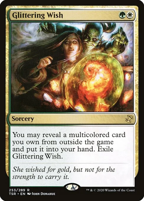 Glittering Wish, carta Magic di tipo Sorcery illustrata da John Donahue