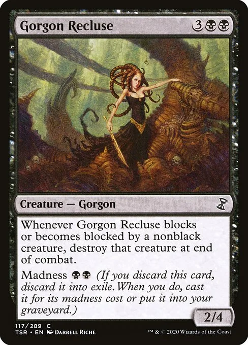Gorgon Recluse, carta Magic di tipo Creature — Gorgon illustrata da Darrell Riche