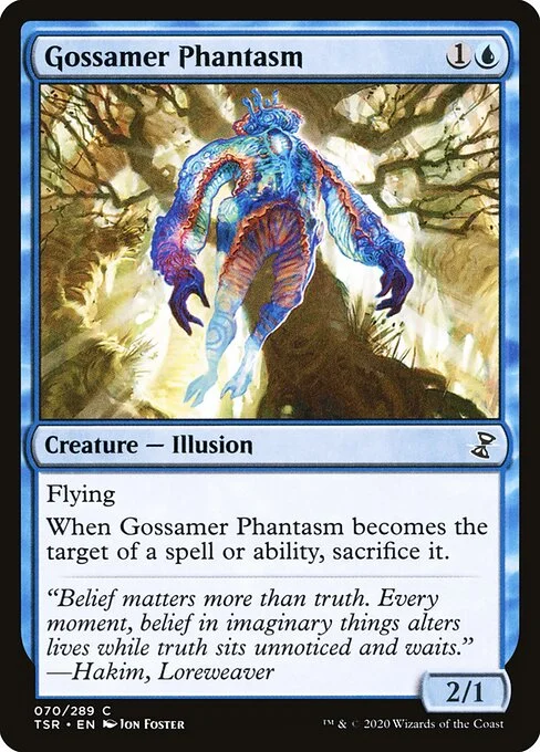 Gossamer Phantasm, carta Magic di tipo Creature — Illusion illustrata da Jon Foster