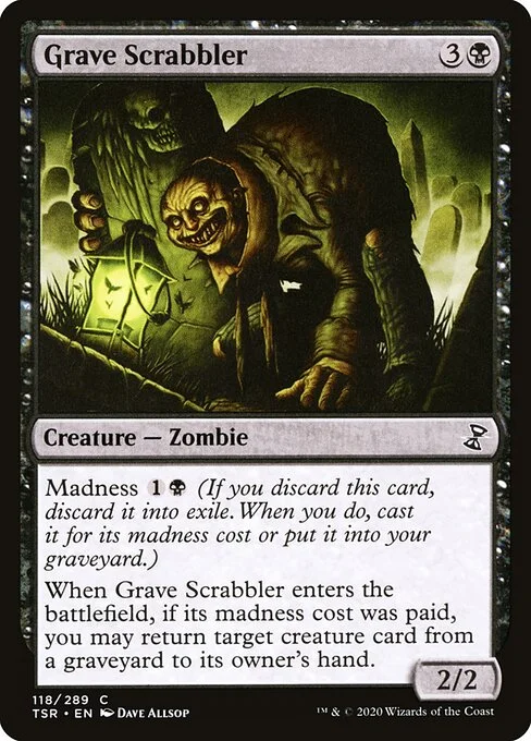 Grave Scrabbler, carta Magic di tipo Creature — Zombie illustrata da Dave Allsop