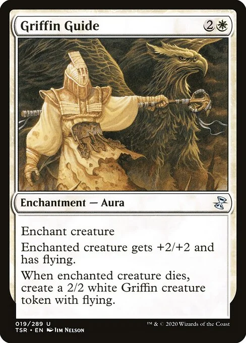 Griffin Guide, carta Magic di tipo Enchantment — Aura illustrata da Jim Nelson