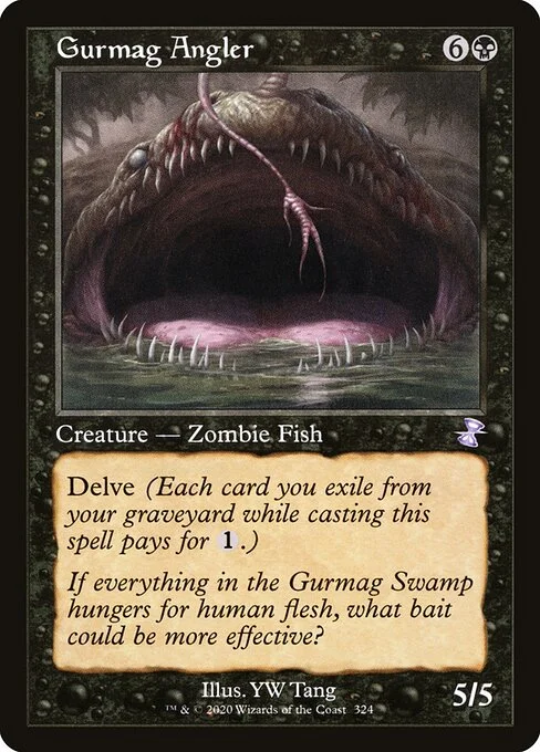 Gurmag Angler, carta Magic di tipo Creature — Zombie Fish illustrata da YW Tang