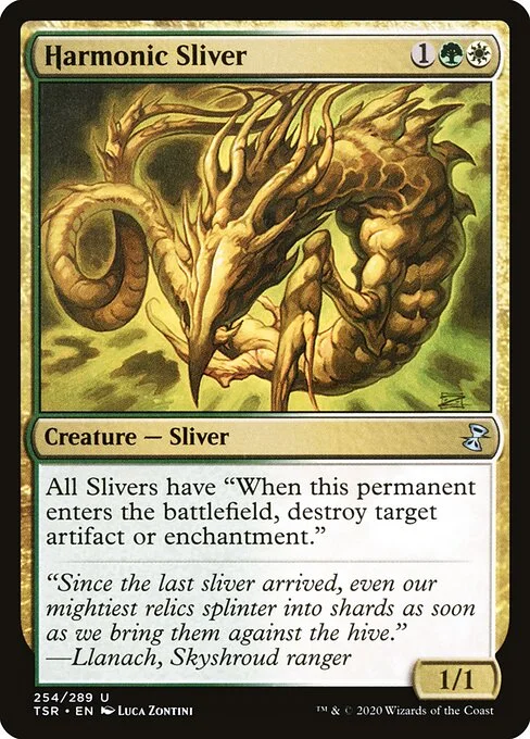 Harmonic Sliver, carta Magic di tipo Creature — Sliver illustrata da Luca Zontini