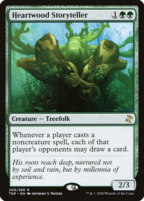 Heartwood Storyteller, carta Magic di tipo Creature — Treefolk illustrata da Anthony S. Waters