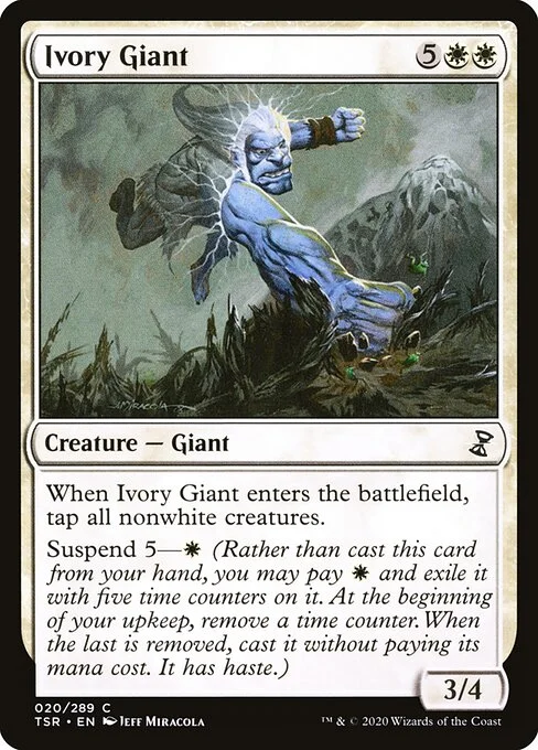 Ivory Giant, carta Magic di tipo Creature — Giant illustrata da Jeff Miracola