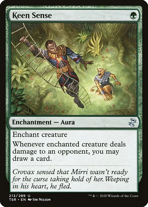 Keen Sense, carta Magic di tipo Enchantment — Aura illustrata da Jim Nelson