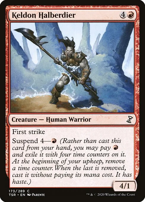 Keldon Halberdier, carta Magic di tipo Creature — Human Warrior illustrata da Paolo Parente