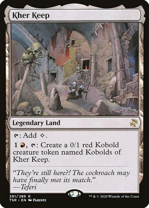 Kher Keep, carta Magic di tipo Legendary Land illustrata da Paolo Parente