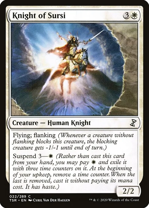 Knight of Sursi, carta Magic di tipo Creature — Human Knight illustrata da Cyril Van Der Haegen
