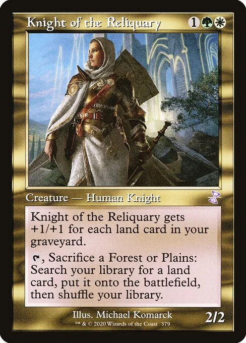 Knight of the Reliquary, carta Magic di tipo Creature — Human Knight illustrata da Michael Komarck