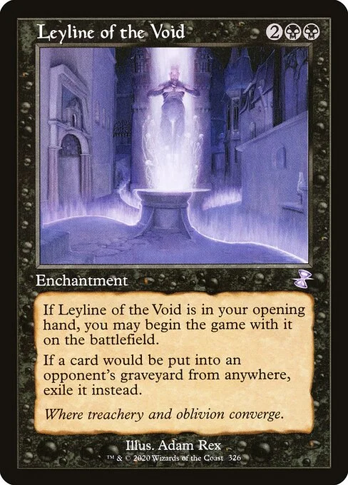 Leyline of the Void, carta Magic di tipo Enchantment illustrata da Adam Rex