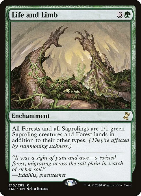 Life and Limb, carta Magic di tipo Enchantment illustrata da Jim Nelson