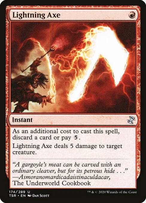 Lightning Axe, carta Magic di tipo Instant illustrata da Dan Murayama Scott
