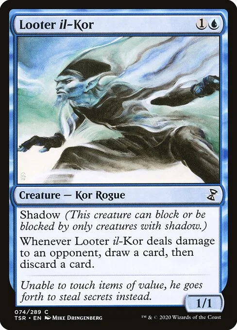 Looter il-Kor, carta Magic di tipo Creature — Kor Rogue illustrata da Mike Dringenberg