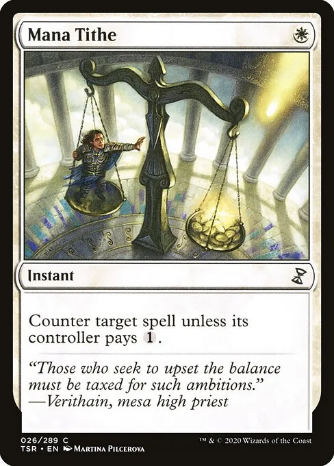 Mana Tithe, carta Magic di tipo Instant illustrata da Martina Pilcerova