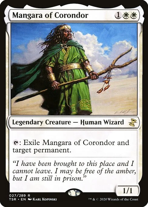 Mangara of Corondor, carta Magic di tipo Legendary Creature — Human Wizard illustrata da Karl Kopinski
