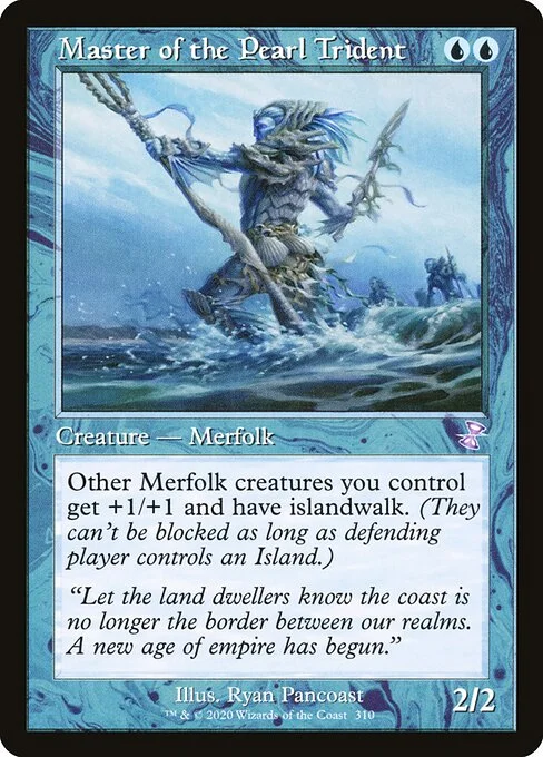 Master of the Pearl Trident, carta Magic di tipo Creature — Merfolk illustrata da Ryan Pancoast