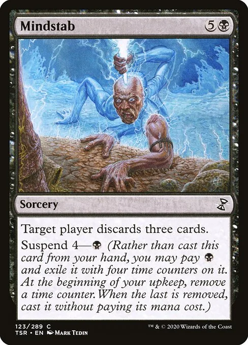 Mindstab, carta Magic di tipo Sorcery illustrata da Mark Tedin