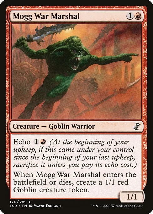 Mogg War Marshal, carta Magic di tipo Creature — Goblin Warrior illustrata da Wayne England