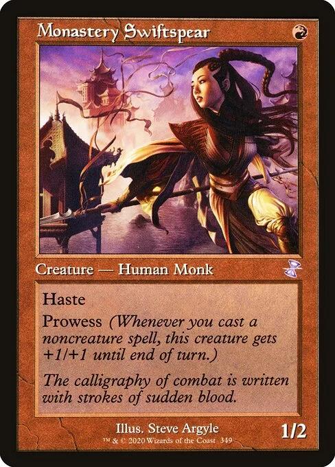 Monastery Swiftspear, carta Magic di tipo Creature — Human Monk illustrata da Steve Argyle