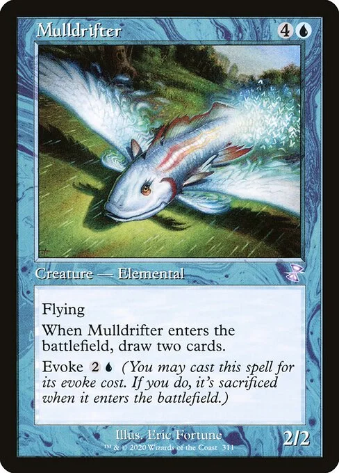 Mulldrifter, carta Magic di tipo Creature — Elemental illustrata da Eric Fortune
