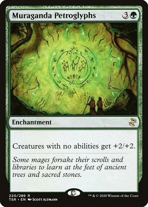 Muraganda Petroglyphs, carta Magic di tipo Enchantment illustrata da Scott Altmann