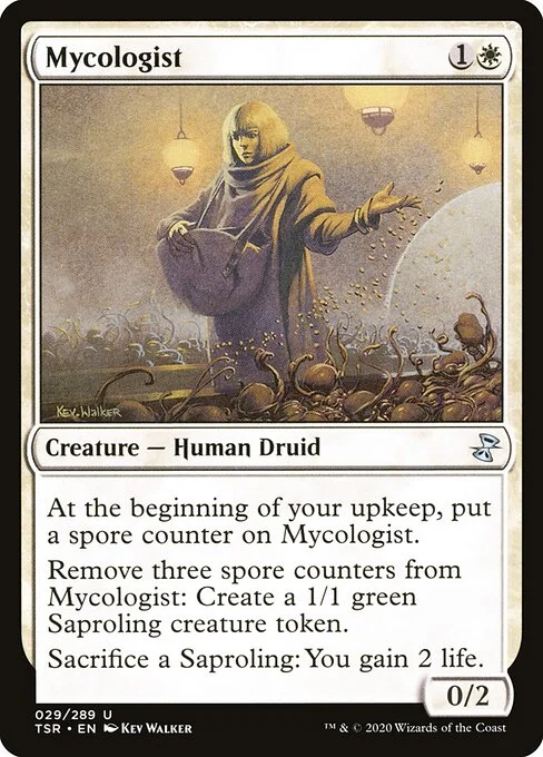 Mycologist, carta Magic di tipo Creature — Human Druid illustrata da Kev Walker