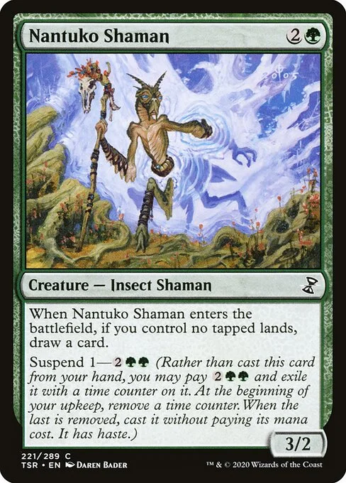 Nantuko Shaman, carta Magic di tipo Creature — Insect Shaman illustrata da Daren Bader
