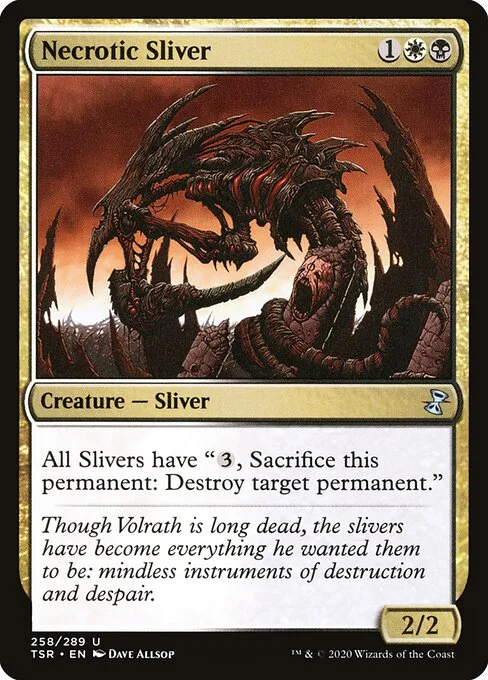 Necrotic Sliver, carta Magic di tipo Creature — Sliver illustrata da Dave Allsop