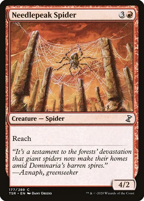 Needlepeak Spider, carta Magic di tipo Creature — Spider illustrata da Dany Orizio