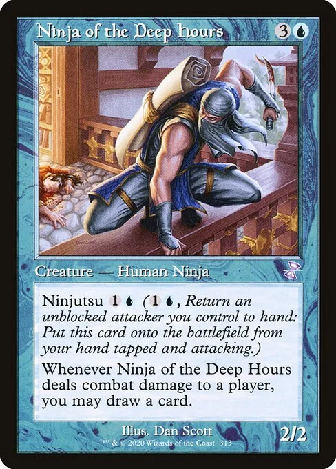 Ninja of the Deep Hours, carta Magic di tipo Creature — Human Ninja illustrata da Dan Murayama Scott