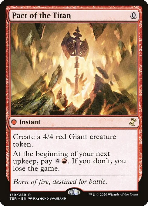 Pact of the Titan, carta Magic di tipo Instant illustrata da Raymond Swanland