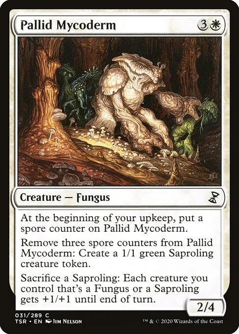 Pallid Mycoderm, carta Magic di tipo Creature — Fungus illustrata da Jim Nelson