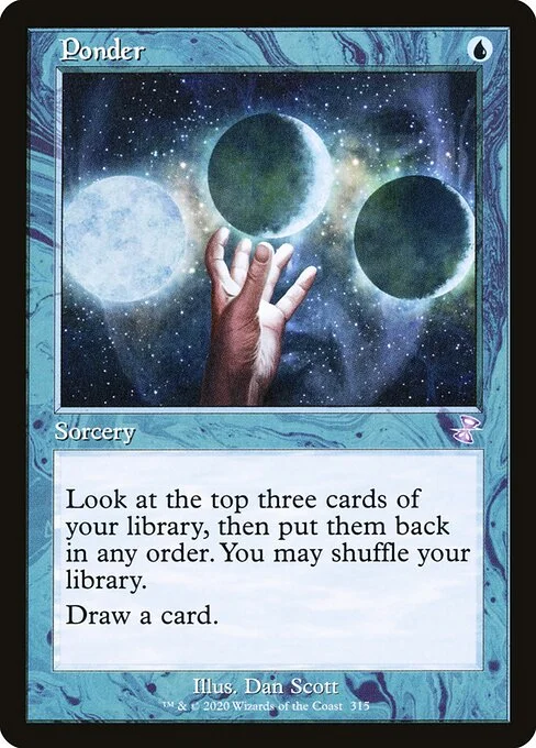 Ponder, carta Magic di tipo Sorcery illustrata da Dan Murayama Scott