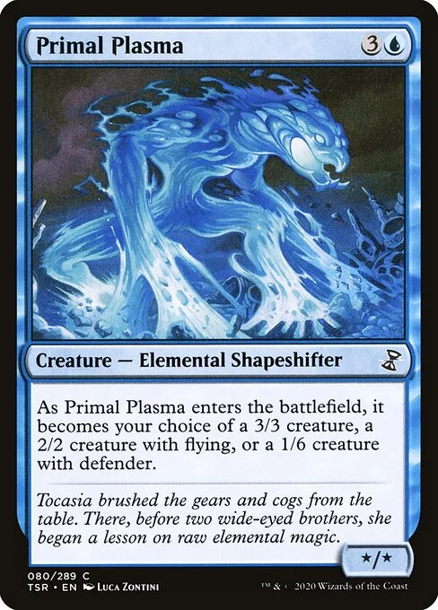 Primal Plasma, carta Magic di tipo Creature — Elemental Shapeshifter illustrata da Luca Zontini