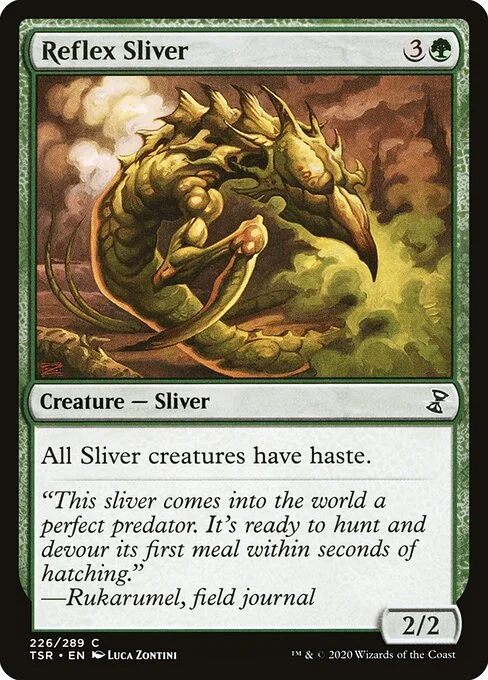 Reflex Sliver, carta Magic di tipo Creature — Sliver illustrata da Luca Zontini
