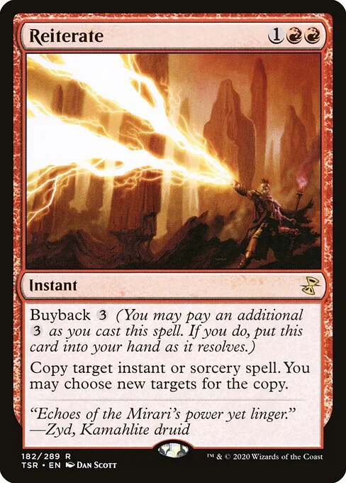 Reiterate, carta Magic di tipo Instant illustrata da Dan Murayama Scott