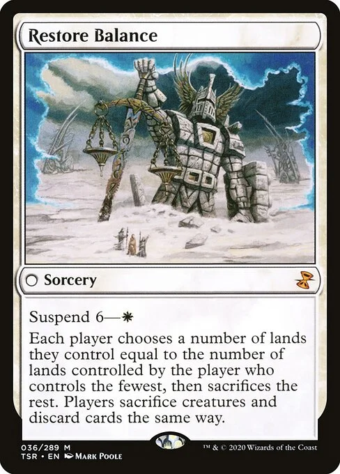 Restore Balance, carta Magic di tipo Sorcery illustrata da Mark Poole