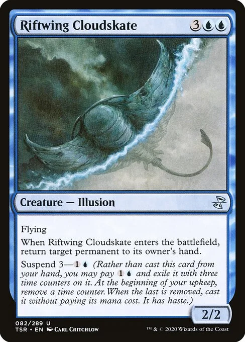 Riftwing Cloudskate, carta Magic di tipo Creature — Illusion illustrata da Carl Critchlow