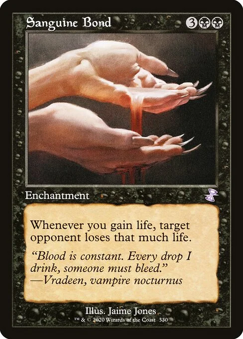 Sanguine Bond, carta Magic di tipo Enchantment illustrata da Jaime Jones