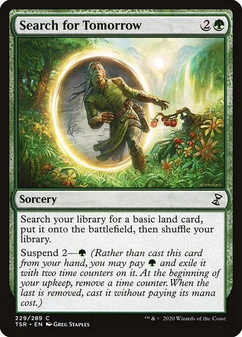 Search for Tomorrow, carta Magic di tipo Sorcery illustrata da Greg Staples