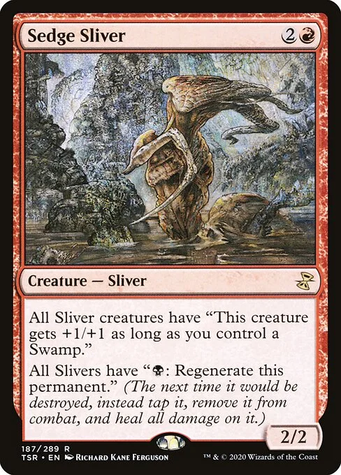 Sedge Sliver, carta Magic di tipo Creature — Sliver illustrata da Richard Kane Ferguson