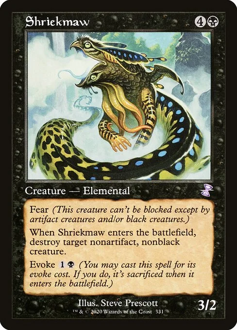 Shriekmaw, carta Magic di tipo Creature — Elemental illustrata da Steve Prescott