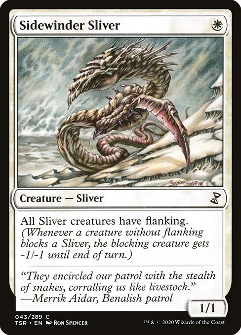 Sidewinder Sliver, carta Magic di tipo Creature — Sliver illustrata da Ron Spencer