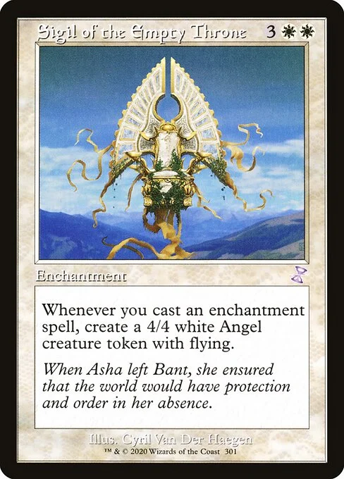 Sigil of the Empty Throne, carta Magic di tipo Enchantment illustrata da Cyril Van Der Haegen