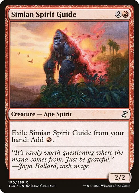 Simian Spirit Guide, carta Magic di tipo Creature — Ape Spirit illustrata da Lucas Graciano